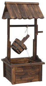 Кладенец фонтан на желанията с помпа 57x50x112 см масивна ела