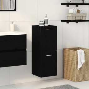Sonata H Черен Дъб Стенен Шкаф за Баня 30x30x80 см от Инженерна Дървесина