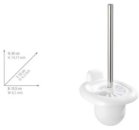 Бяла стенна пластмасова четка за тоалетна Pure – Wenko