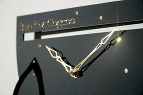 Дизайн на кухненски часовник TIME FOR COFFEE Черен