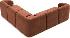 Теракотен шенилов ъглов диван Lani – Makamii