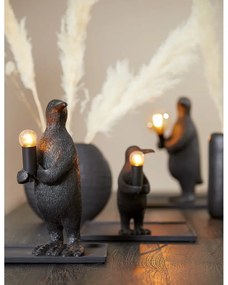 Матово-черна настолна лампа (височина 24 cm) Penguin – Light &amp; Living