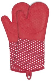 Комплект от 2 червени силиконови ръкавици за фурна - Wenko