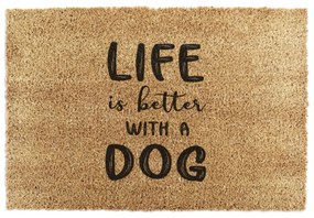 Изтривалка от кокосови влакна 60x90 cm Life Is Better With a Dog – Artsy Doormats