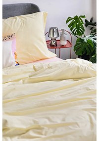 Ванилово жълто памучно спално бельо за двойно легло , 200 x 220 cm - Bonami Selection