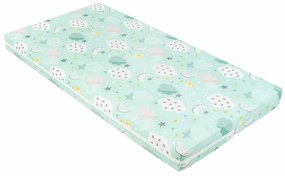 KIKKA BOO Матрак FANTASIA PLUS 60/120/6 см CLOUDS MINT