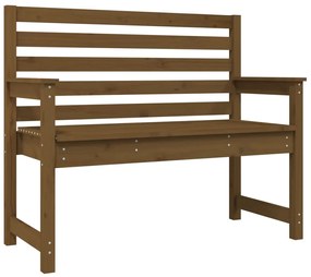 824063 vidaXL Градинска пейка, меденокафява, 109x48x91,5 см, бор масив