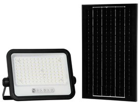 LED димируем соларен прожектор LED/200W/3,2V IP65 10000 mAh черен + дистанционно управление