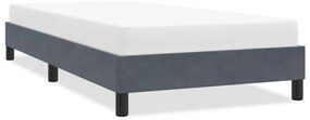 4101338 vidaXL Рамка за легло без матрак Тъмно сиво 90x210 cm Кадифе