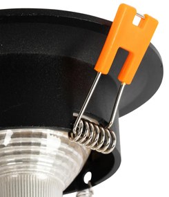 Комплект от 6 черни вградени прожектори GU10 50mm - Gijs