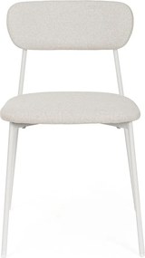 Бял тапициран трапезен стол Inka – Yes Everyday