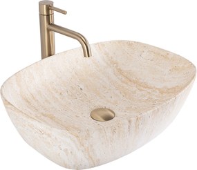 Умивалник за плот Rea Freja Travertine Matt
