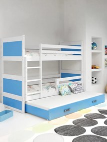 Двуетажно легло Riccon II-White - Blue-200 x 90