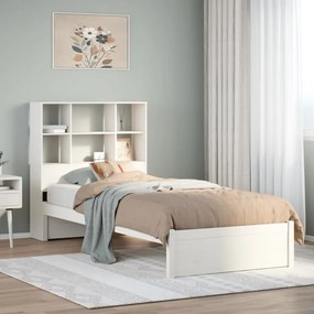 3322388 vidaXL Легло с етажерка за книги, без матрак, 90x200 см, бор масив