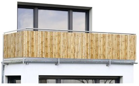 Светлокафяв пластмасов балконски параван 500x85 cm – Maximex