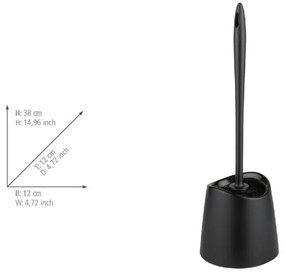 Черна пластмасова четка за тоалетна Portes – Allstar