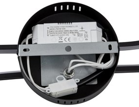 Дизайнерска таванна лампа матово черна 65 см 3-степенна димируема 2-светлина - Pepe