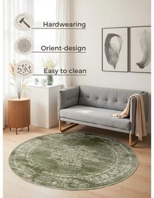 Зелен кръгъл килим ø 120 cm Gloria Lydia – Hanse Home