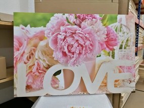 Картина на платно – С романтичен надпис Love