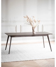 Тъмнокафява сгъваема трапезна маса от декор от дъб 90x190 cm Yumi – Rowico