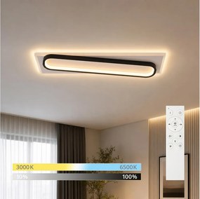 BRILAGI - димируем LED плафон OUTLINE LED/52W/230V 15x60 cm бял/черен + дистанционно управление
