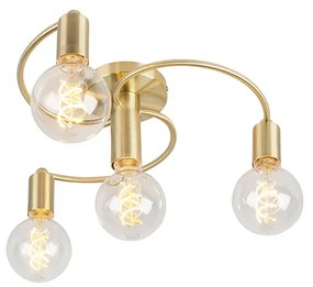 Таванна лампа в стил Арт Деко месинг 4-светлина - Facil