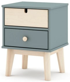 Детско нощно шкафче сиво-зелено Estefania – Marckeric