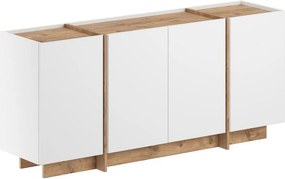 Бял скрин от декор от бор с отвор за кабели 180x80x45 cm Dorma – Kalune Design