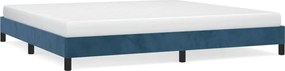 346998 vidaXL Рамка за легло без матрак, тъмносиня, 200x200 см, кадифе