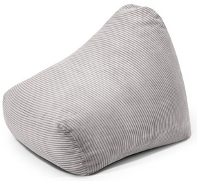 Светлосив детски пуф от рипсено кадифе Snug 80 – SLOWDOWN