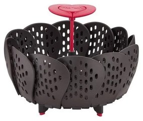 Tefal - Цедка за готвене на пара INGENIO черен/червен