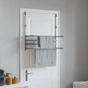 154605 vidaXL Сушилник за балкон, 89x25x(60-95) см, алуминий
