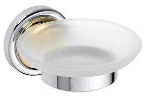 Сапунерка 11x6,5 см сребърна/златна