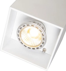 Дизайнерски повърхностен прожектор бял GU10 50mm - Qubo