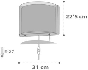 Аплика Ango Stars-сив