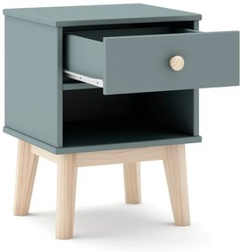 Детско нощно шкафче сиво-зелено Esteban – Marckeric