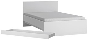 Легло + решетка + допълнително легло  FRILO, 120x200, снежно бял