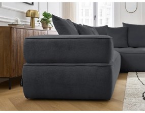 Тъмносив шенилов ъглов диван (десен ъгъл/L форма) Whesley – Bobochic Paris