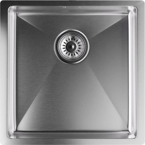 Klarstein Кухненска мивка TitanSteel 45 x 45 см (LxW) с повърхност, устойчива на ръжда, драскотини и топлина