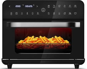 Мултифункционална фурна с горещ въздух ZEPHYR ZP 1441 V Deluxe  ZEPHYR, 25 литра, 1800W, 12 функции, Таймер, Черен - Black