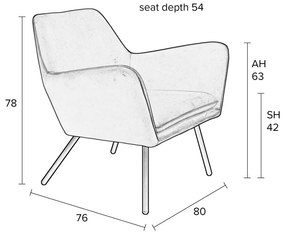Тъмнозелено кадифено кресло Bon - White Label
