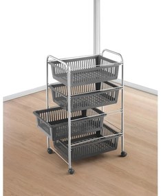 Подвижен рафт в тъмносиво-сребристо 46x78 cm - Metaltex