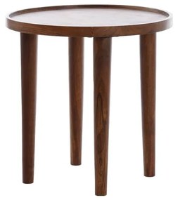 Кръгла странична масичка от масивна акация ø 49 cm Qiano – Light &amp; Living