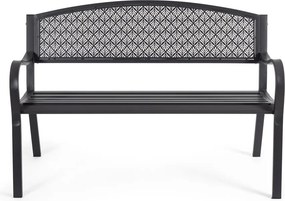 Антрацитна метална градинска пейка Lizette – Bizzotto