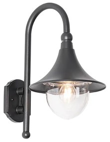Класическа външна стенна лампа черна IP44 - Daphne