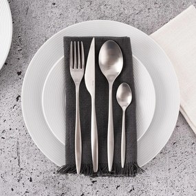 Прибори за хранене от неръждаема стомана в сребрист цвят 24 бр. – Orion