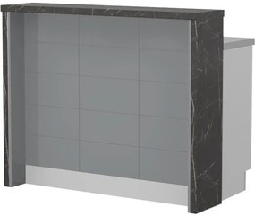 Островна кухненска пейка Hudson-Length: 120 cm.-Gray-Black Stone