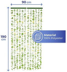 Жълто-зелено перде за врата 90x190 cm Sunflowers – Maximex
