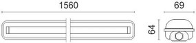 Линеен осветител LED 522-156 x 10,8 x 6,4 cm.