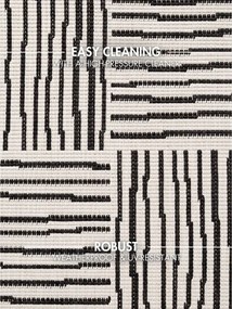 Черен/кремав килим за открито и закрито 120x170 cm Haringey Nightingale – Ted Baker